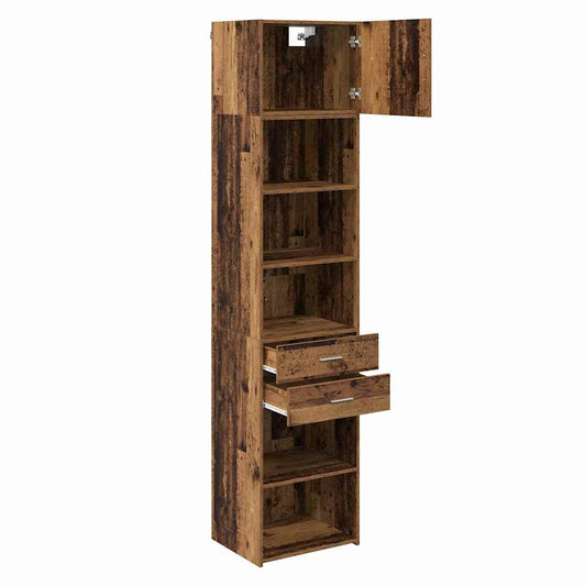 vidaXL Highboard Παλιό Ξύλο 50 x 42,5 x 225 εκ Επεξεργασμένο ξύλο