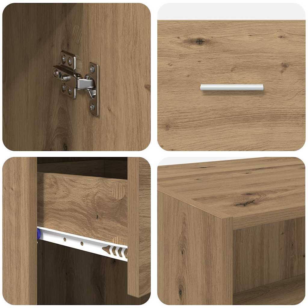 vidaXL Highboard Artisan Oak 50 x 42,5 x 225 εκ Επεξεργασμένο ξύλο