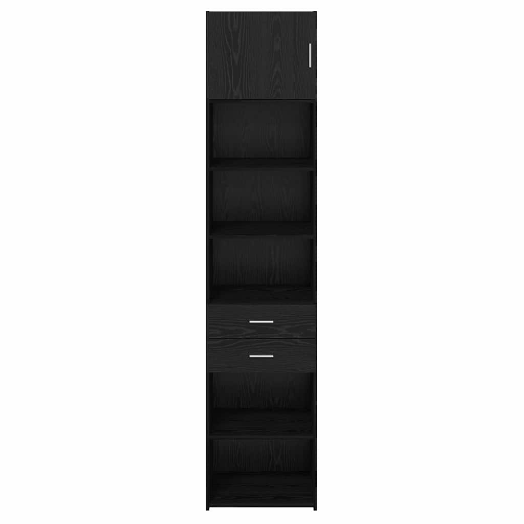 vidaXL Highboard Μαύρη Οξυά 50 x 42,5 x 225 εκ Επεξεργασμένο ξύλο