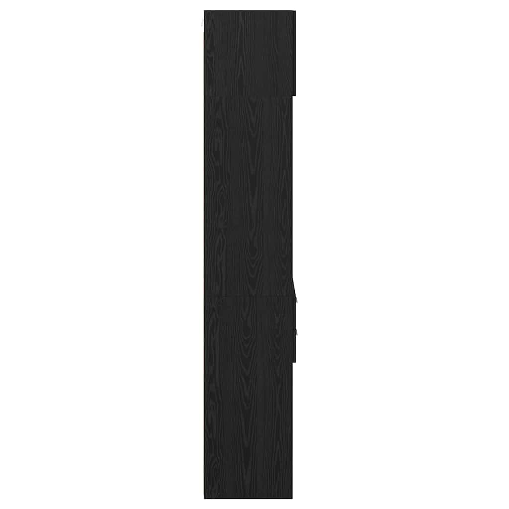 vidaXL Highboard Μαύρη Οξυά 50 x 42,5 x 225 εκ Επεξεργασμένο ξύλο