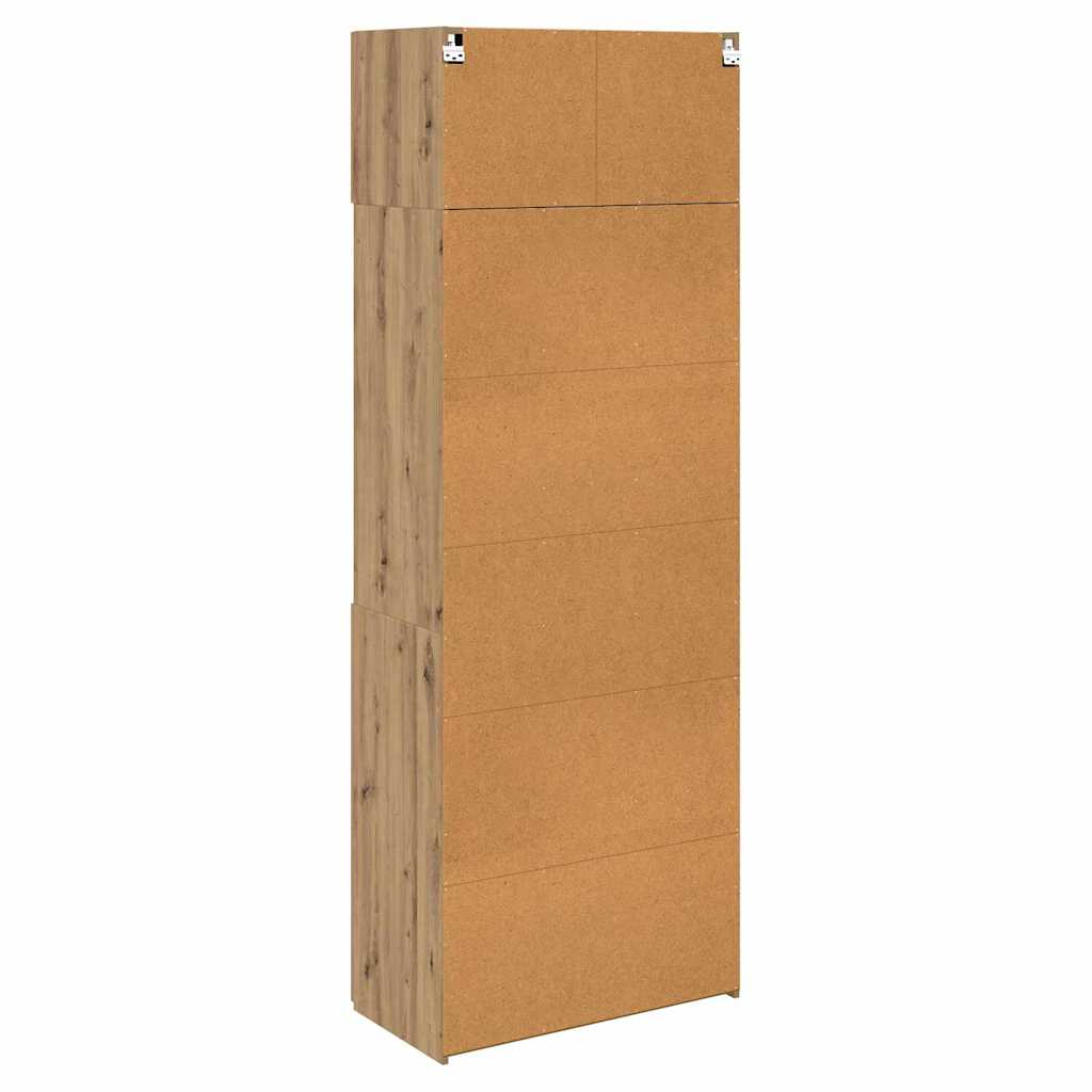 vidaXL Ντουλάπι αποθήκευσης Επιτοίχιο Artisan Oak 80 x 42,5 x 225 εκ