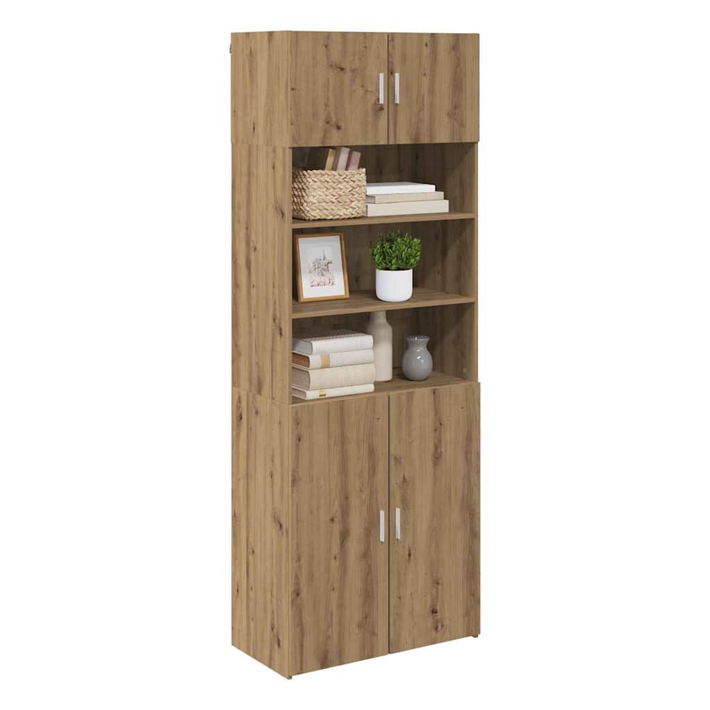 vidaXL Ντουλάπι αποθήκευσης Επιτοίχιο Artisan Oak 80 x 42,5 x 225 εκ