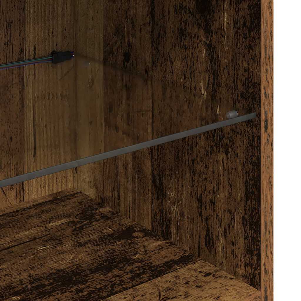 vidaXL Μονάδες Τοίχου Τηλεόρασης 5 pcs Μαύρη Οξυά Επεξεργασμένο ξύλο