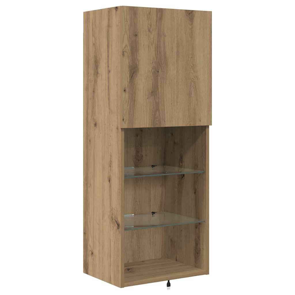 vidaXL Μονάδες Τοίχου Τηλεόρασης 4 pcs Artisan Oak Επεξεργασμένο ξύλο