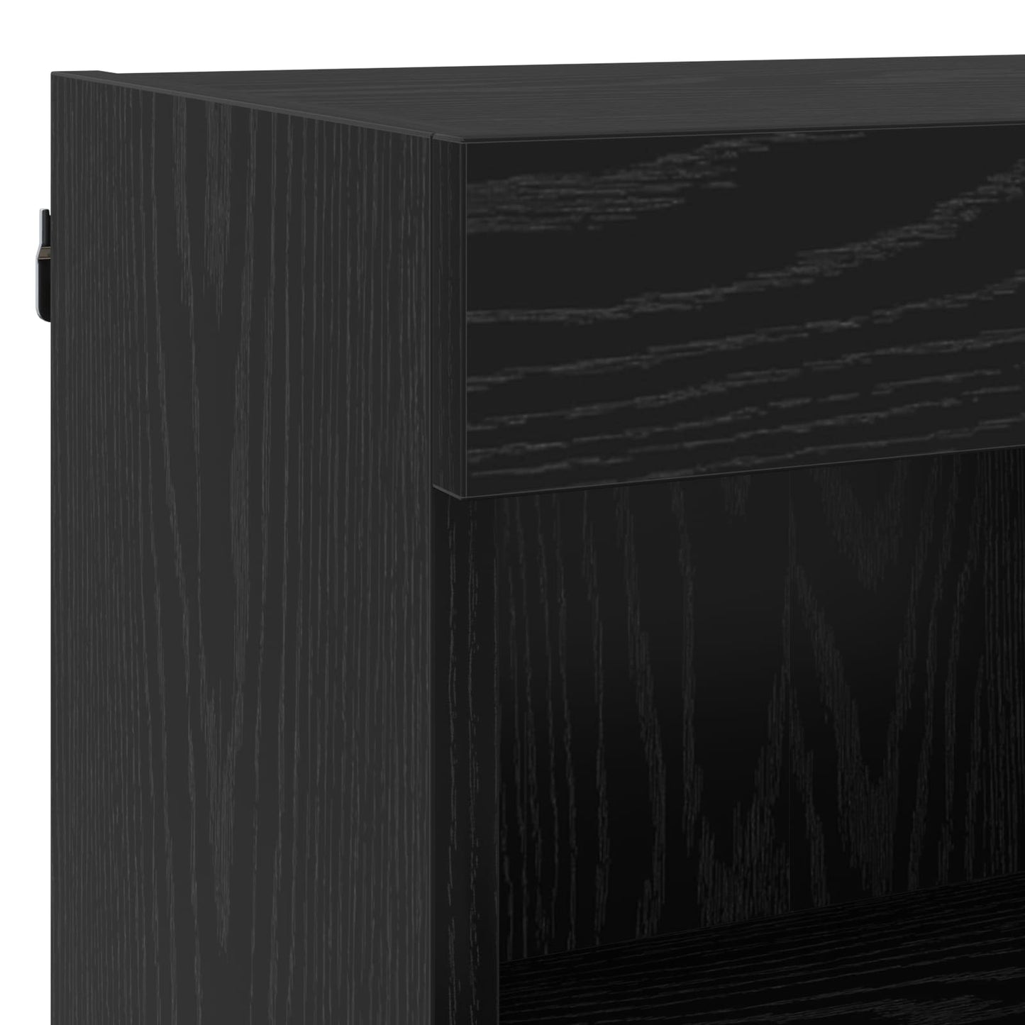 Μονάδες Τοίχου ΤV με LED 5 pcs Μαύρη Οξυά Επεξεργασμένο ξύλο