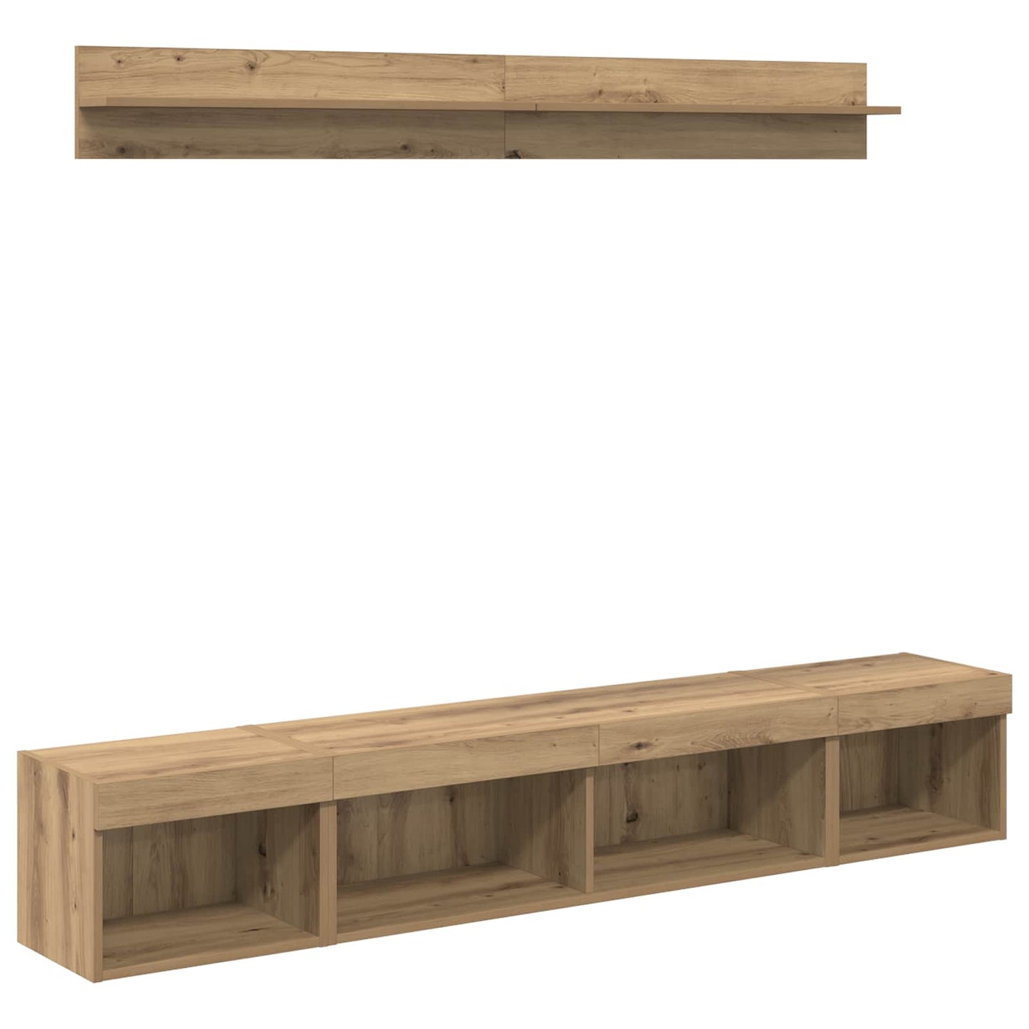 vidaXL Σετ τοίχου για τηλεόραση 5 τμχ. Artisan Oak Επεξεργασμένο Ξύλο