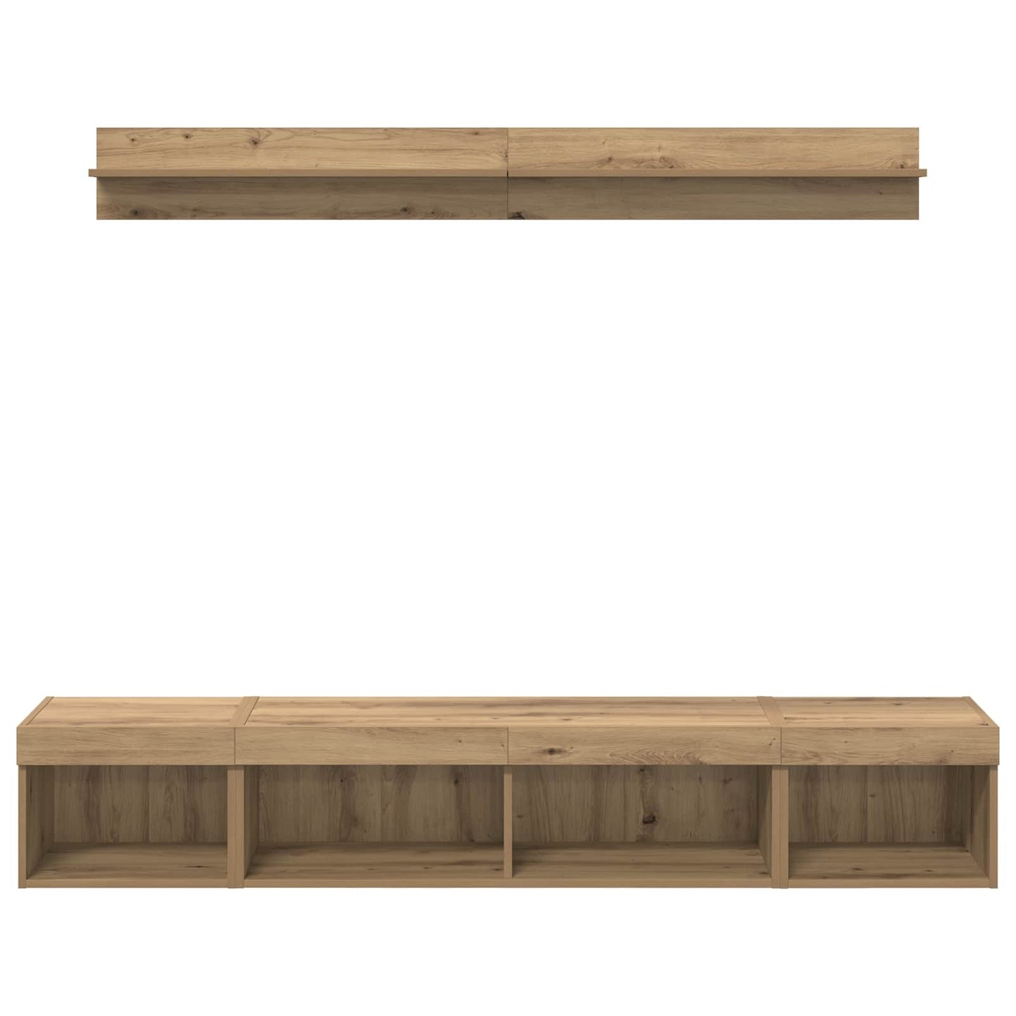 vidaXL Σετ τοίχου για τηλεόραση 5 τμχ. Artisan Oak Επεξεργασμένο Ξύλο