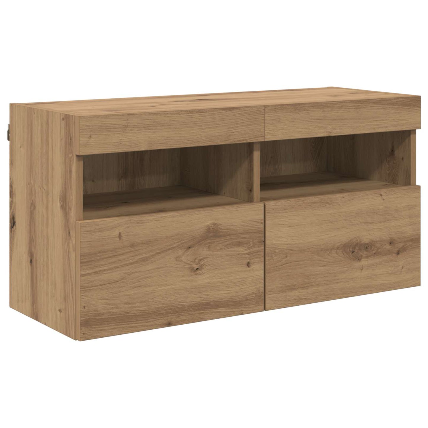 vidaXL Μονάδες Τοίχου ΤV με LED 5 τμχ. Artisan Oak Επεξεργασμένο Ξύλο