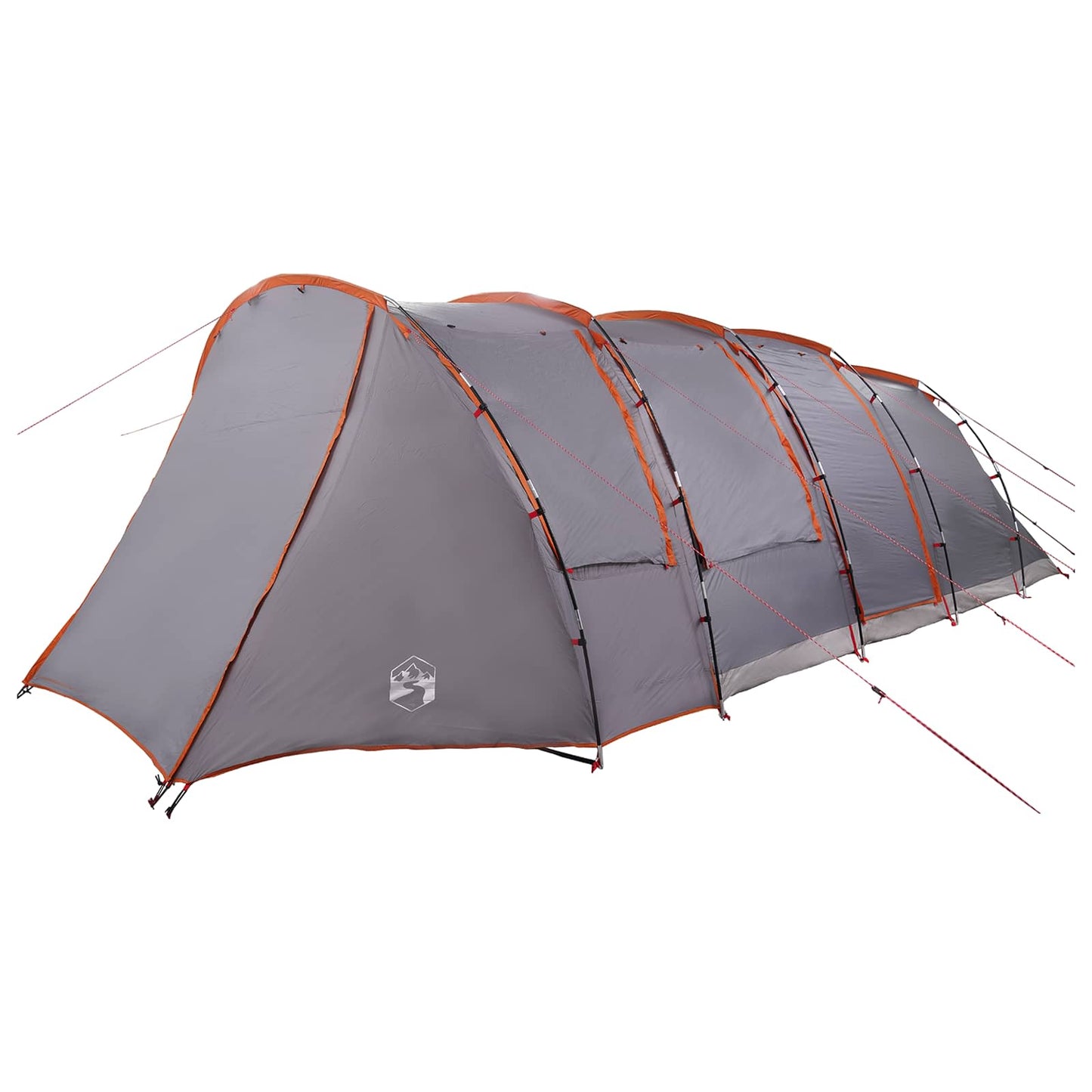 vidaXL Σκηνή τούνελ Γκρι και Πορτοκαλί 675 x 392 x 210 cm