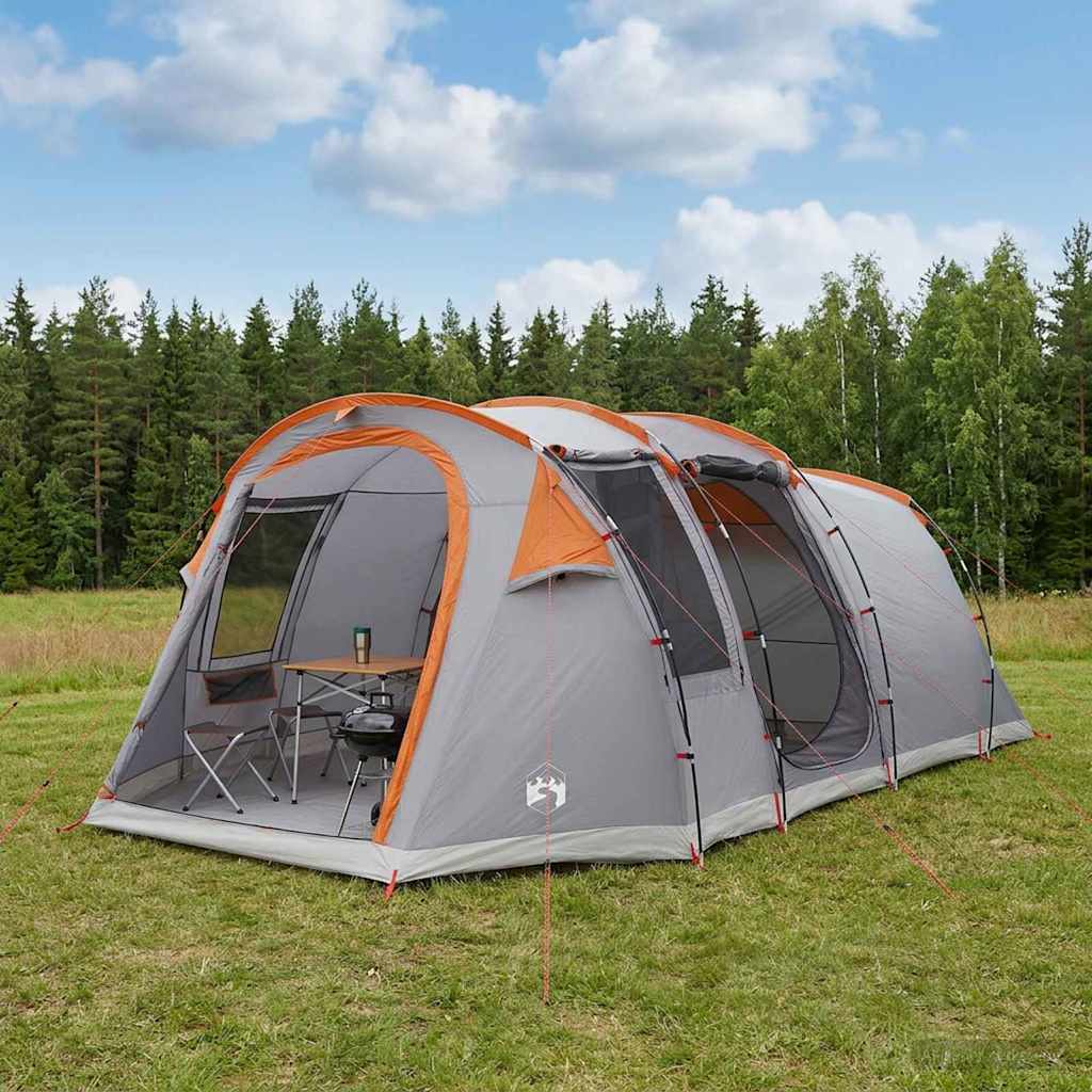 vidaXL Σκηνή τούνελ Γκρι και Πορτοκαλί 505 x 330 x 204 cm