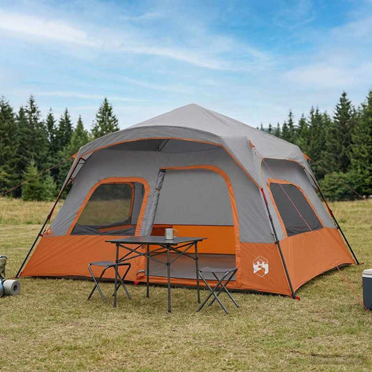 vidaXL Αυτόματη Τέντα Γκρι και Πορτοκαλί 340 x 280 x 190 εκ.