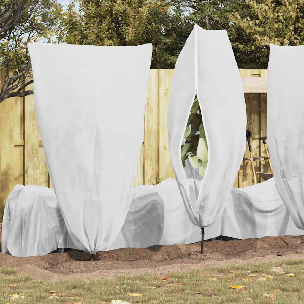 vidaXL Καλύμματα Φλις Προστασίας Φυτών από Παγετό 5 pcs Λευκό