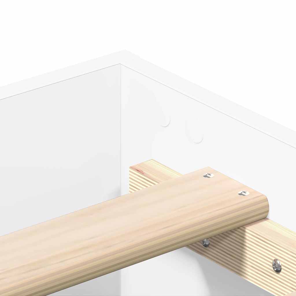 vidaXL Σκελετός Κρεβατιού Λευκό 137 x 190 cm Επεξεργασμένο ξύλο