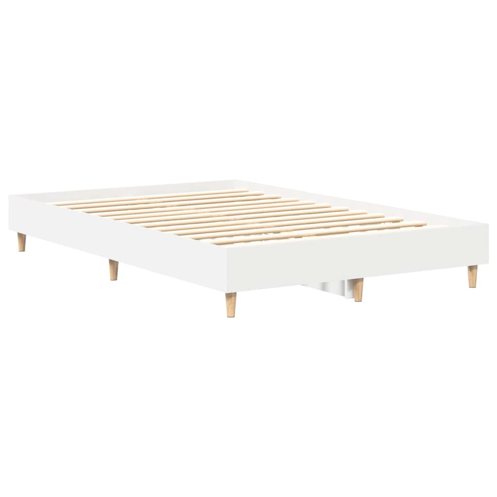 vidaXL Σκελετός Κρεβατιού Λευκό 137 x 190 cm Επεξεργασμένο ξύλο