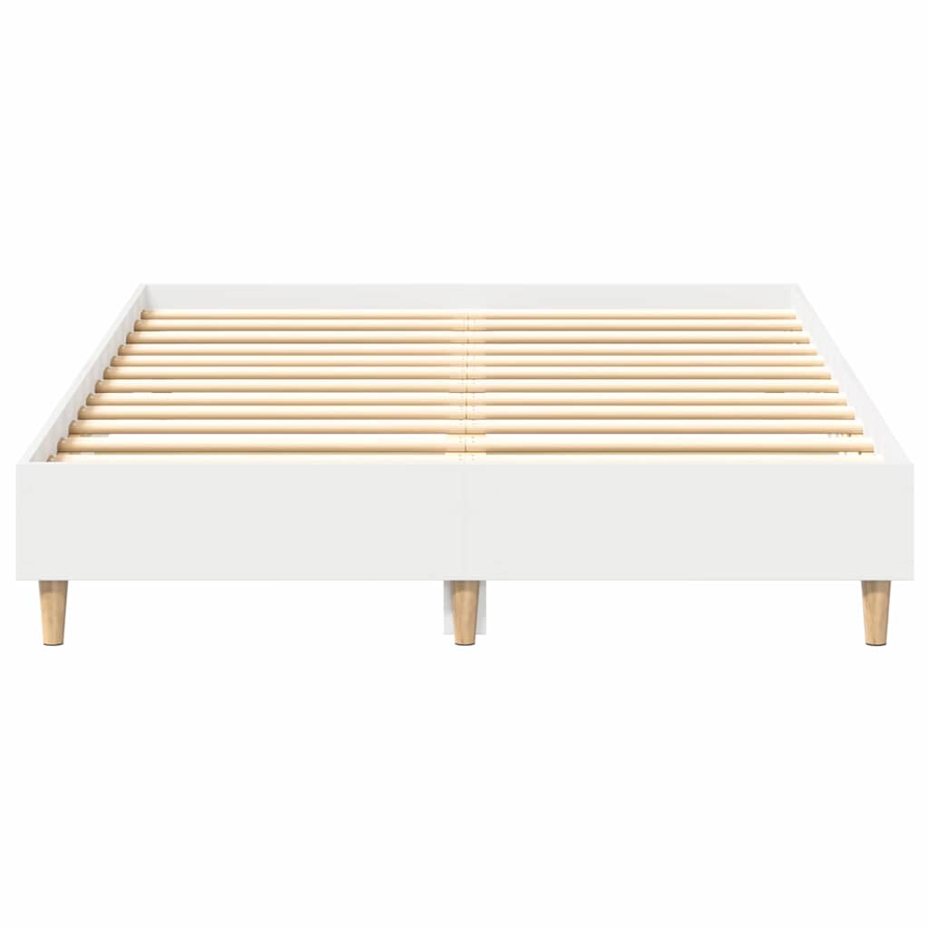 vidaXL Σκελετός Κρεβατιού Λευκό 137 x 190 cm Επεξεργασμένο ξύλο