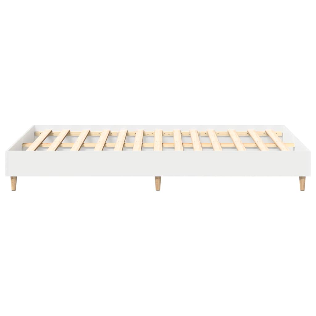 vidaXL Σκελετός Κρεβατιού Λευκό 137 x 190 cm Επεξεργασμένο ξύλο
