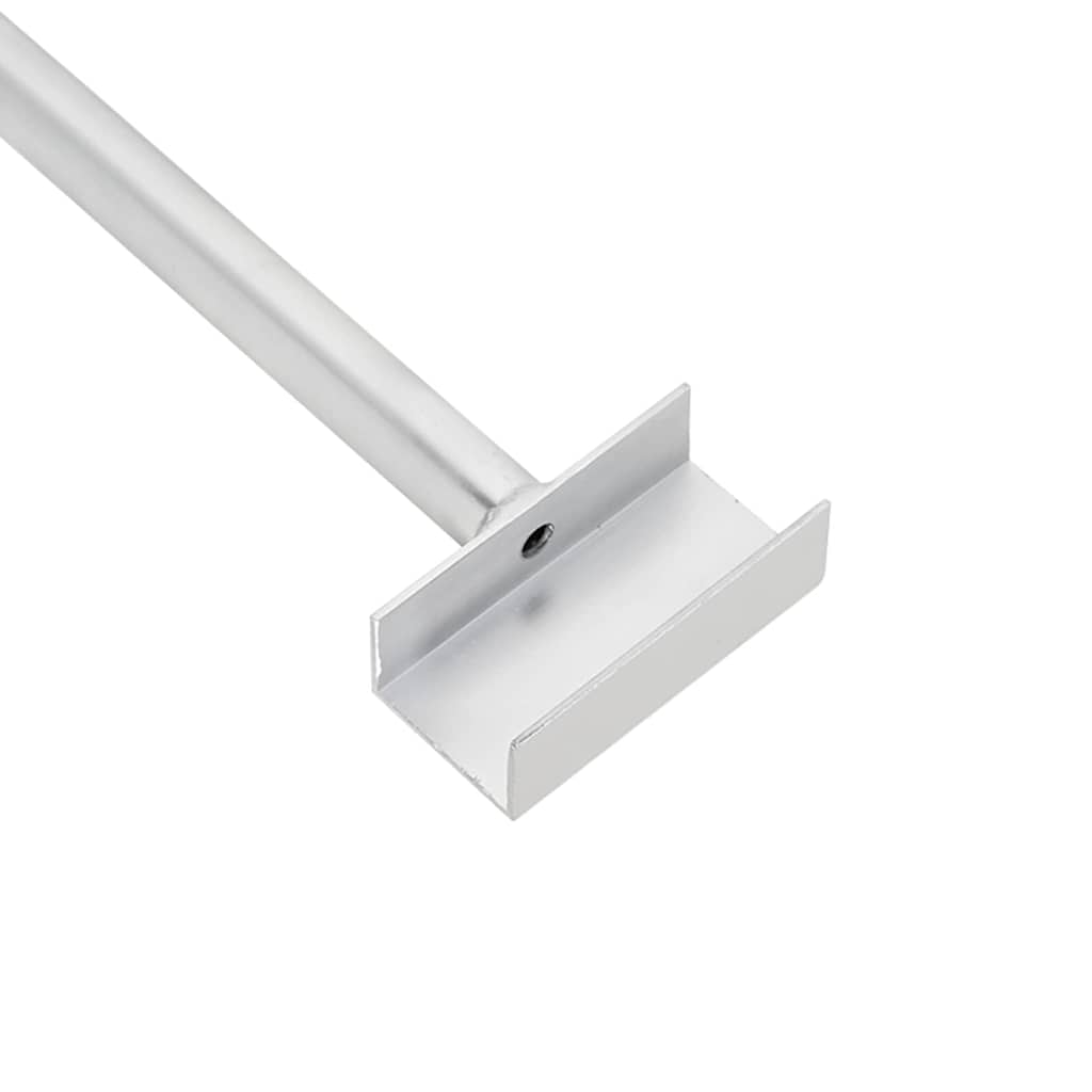 vidaXL κατάλληλο για επίπεδη στήριξη ταπήτων 2 pcs Ασημί 100-145 εκ