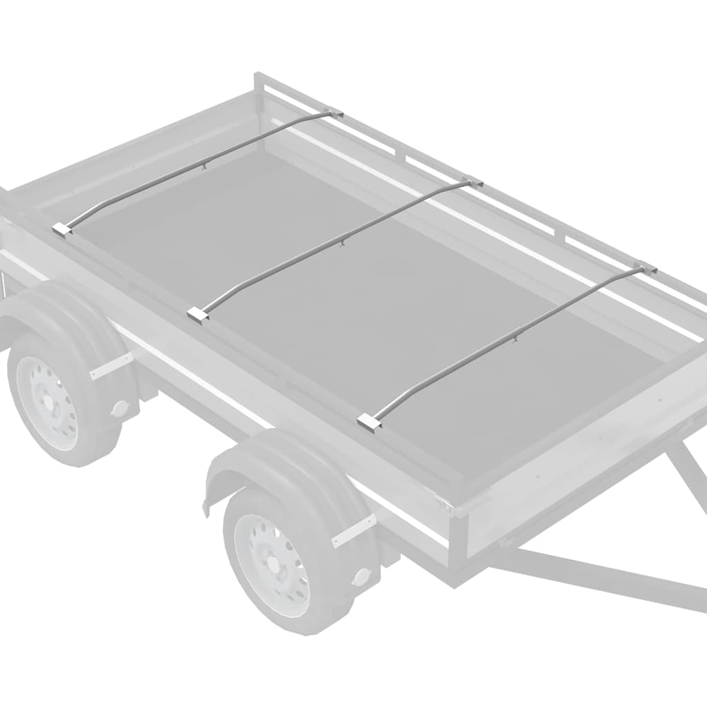 vidaXL κατάλληλο για επίπεδη στήριξη ταπήτων 3 pcs Ασημί 100-145 εκ