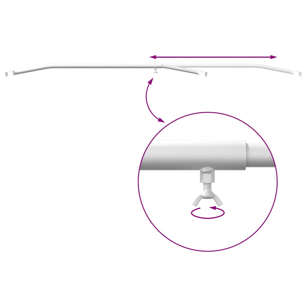 vidaXL κατάλληλο για επίπεδη στήριξη ταπήτων 4 pcs Ασημί 100-145 εκ