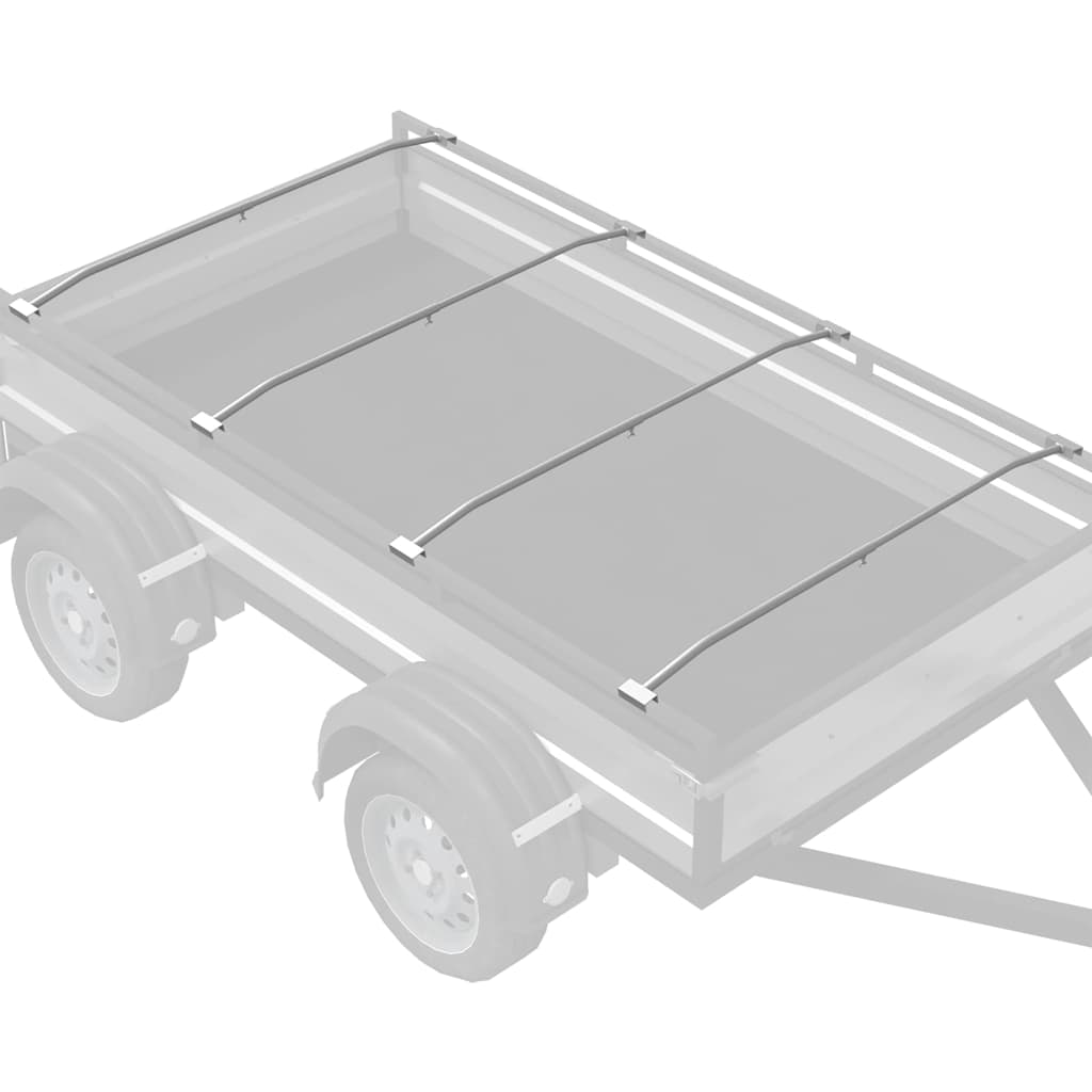 vidaXL κατάλληλο για επίπεδη στήριξη ταπήτων 4 pcs Ασημί 100-145 εκ