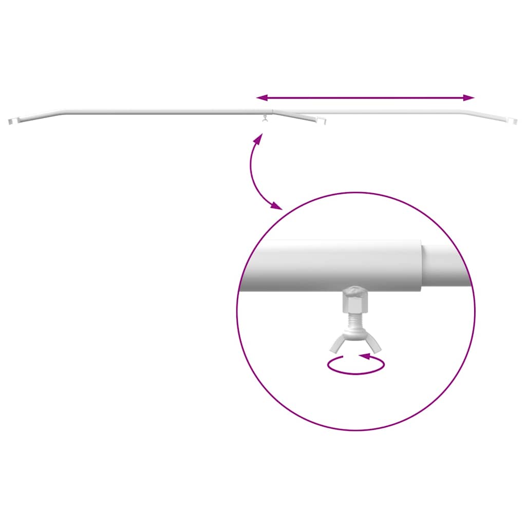 vidaXL κατάλληλο για επίπεδη στήριξη ταπήτων 2 pcs Ασημί 130-210 εκ