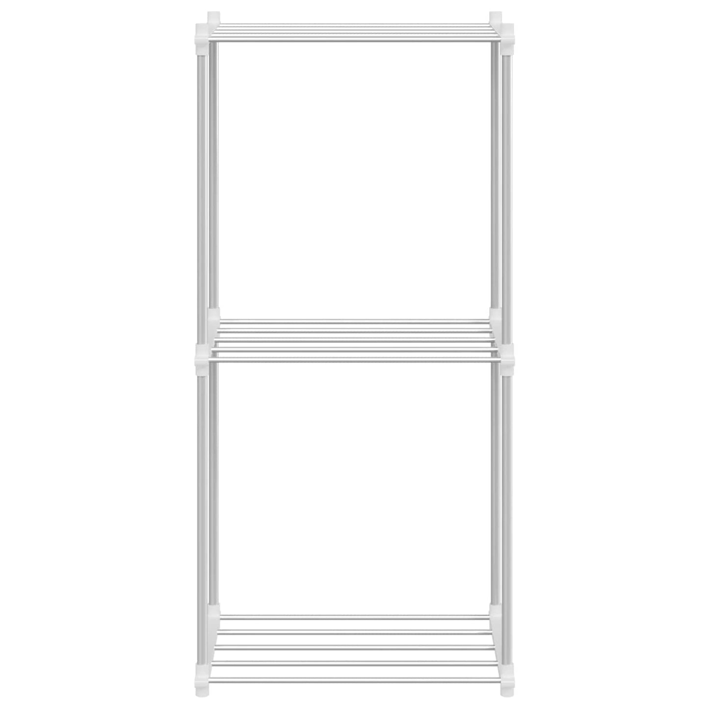 vidaXL Τούβλο Ράφι με αποθήκευση Λευκό 42,5 x 27 x 91,5 εκ. Αλουμίνιο