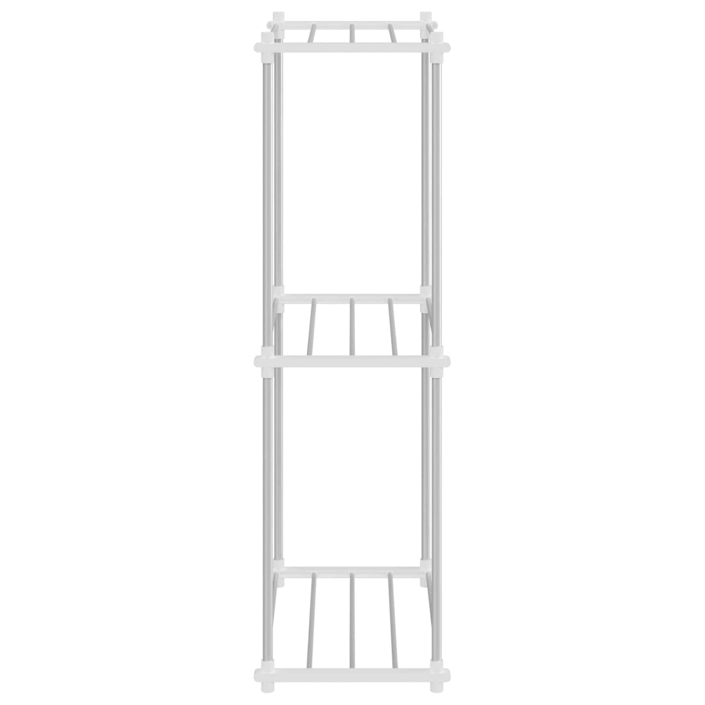 vidaXL Τούβλο Ράφι με αποθήκευση Λευκό 42,5 x 27 x 91,5 εκ. Αλουμίνιο