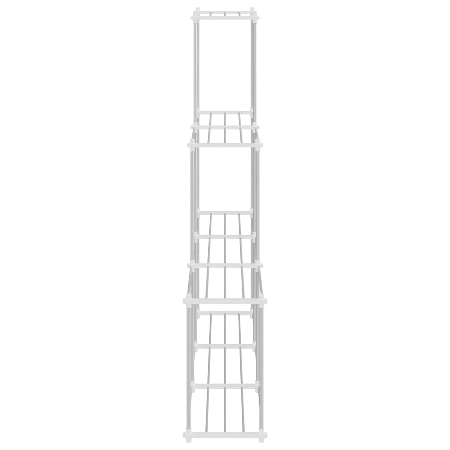 vidaXL Τούβλο Ράφι με αποθήκευση Λευκό 129 x 27 x 132 εκ Αλουμίνιο