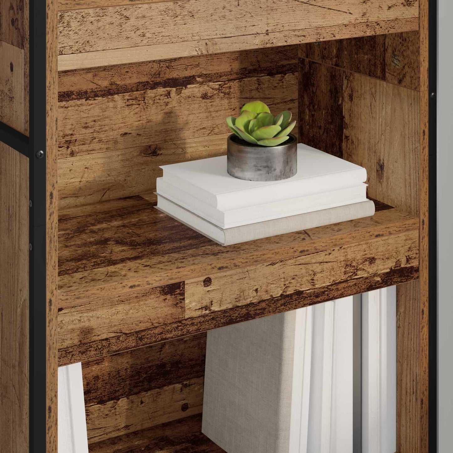 vidaXL Βιβλιοθήκη 2 pcs Παλιό Ξύλο 80 x 30 x 155 εκ Επεξεργασμένο ξύλο