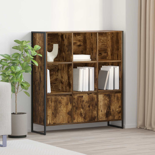 vidaXL Βιβλιοθήκη 2 pcs Καπνιστό Δρύς 99,5 x 30 x 108 εκ.