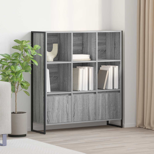 vidaXL Βιβλιοθήκη 2 pcs Γκρίζο Σονομα 99,5 x 30 x 108 εκ.