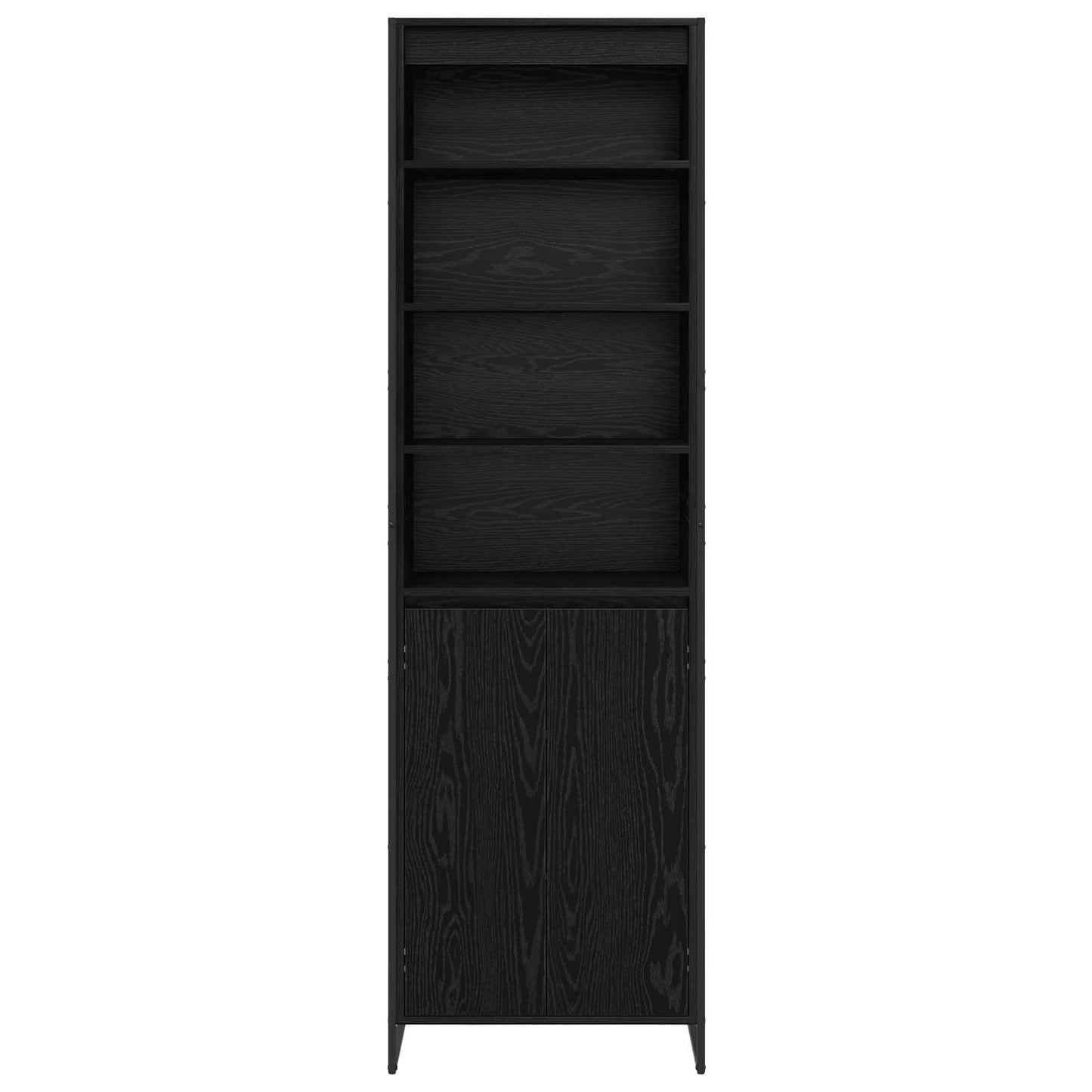 vidaXL Ψηλά Ντουλάπια 2 pcs Μαύρη Οξυά 60 x 36 x 300 εκ.