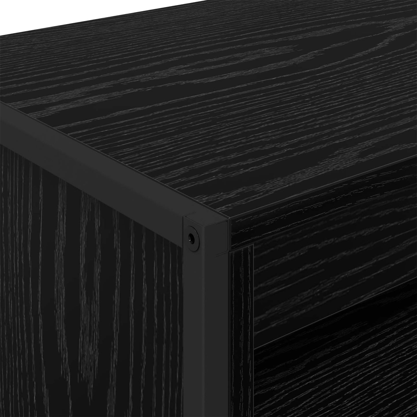 vidaXL Ψηλά Ντουλάπια 2 pcs Μαύρη Οξυά 60 x 36 x 300 εκ.