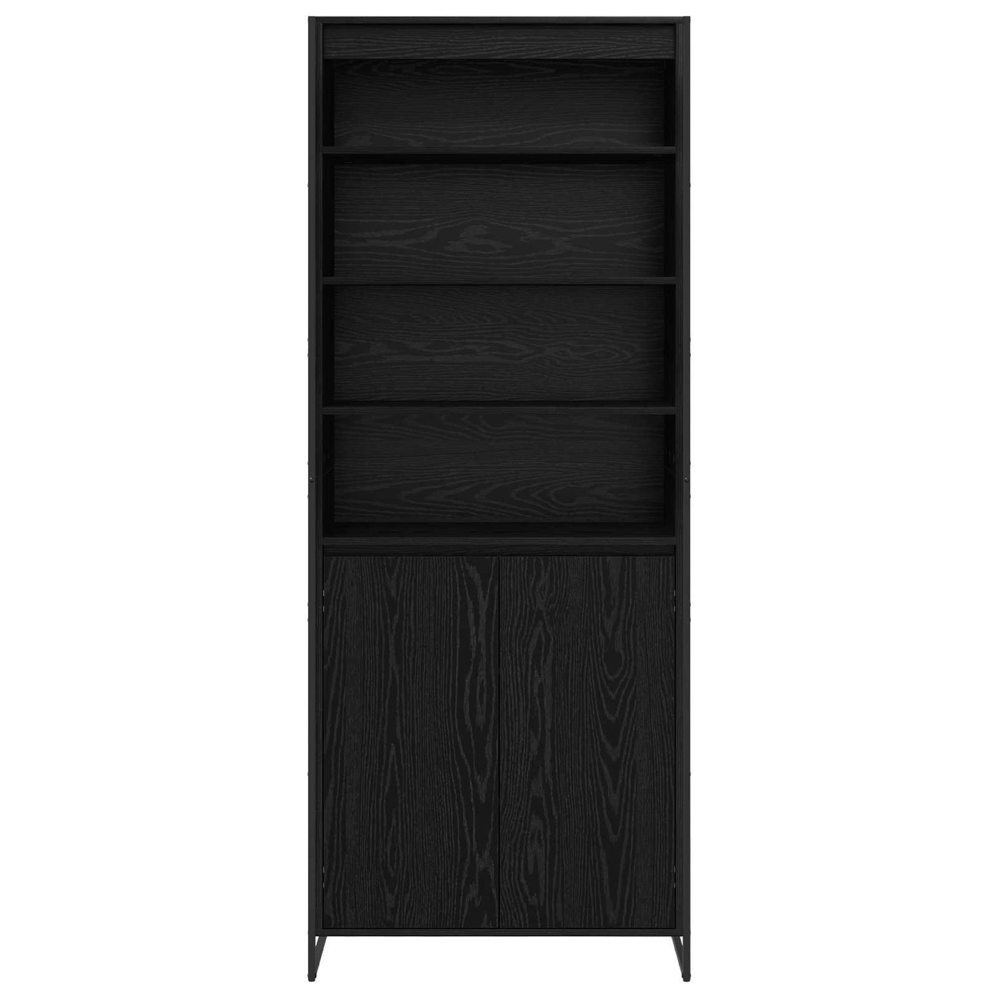 vidaXL Ψηλά Ντουλάπια 2 pcs Μαύρη Οξυά 60 x 36 x 300 εκ.