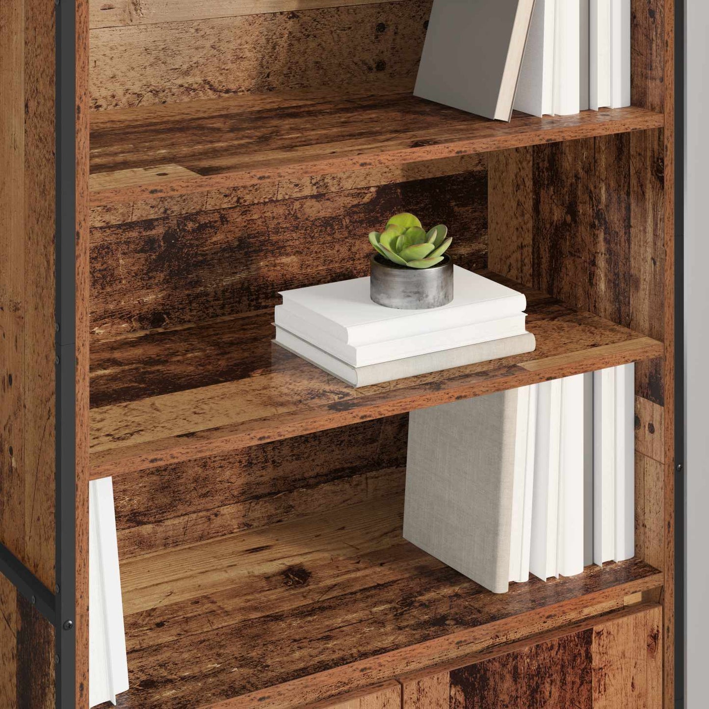 vidaXL Ψηλά Ντουλάπια 2 pcs Παλιό Ξύλο 60 x 36 x 300 εκ.