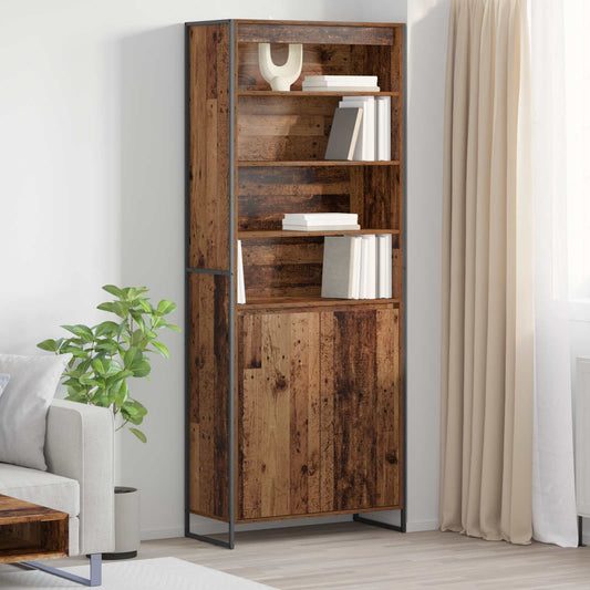 vidaXL Ψηλά Ντουλάπια 2 pcs Παλιό Ξύλο 60 x 36 x 300 εκ.