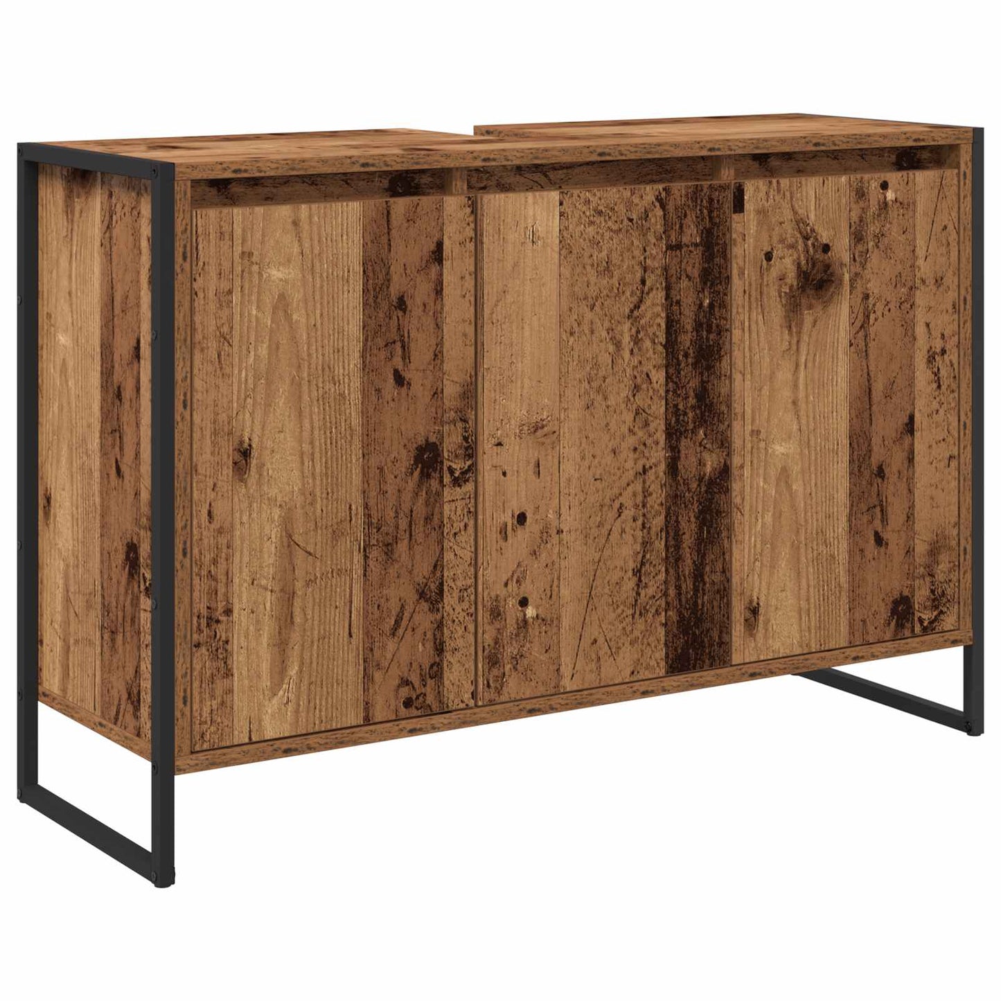 vidaXL Σετ Επίπλων Μπάνιου με συρτάρι Παλιό ξύλο Επεξεργασμένο ξύλο