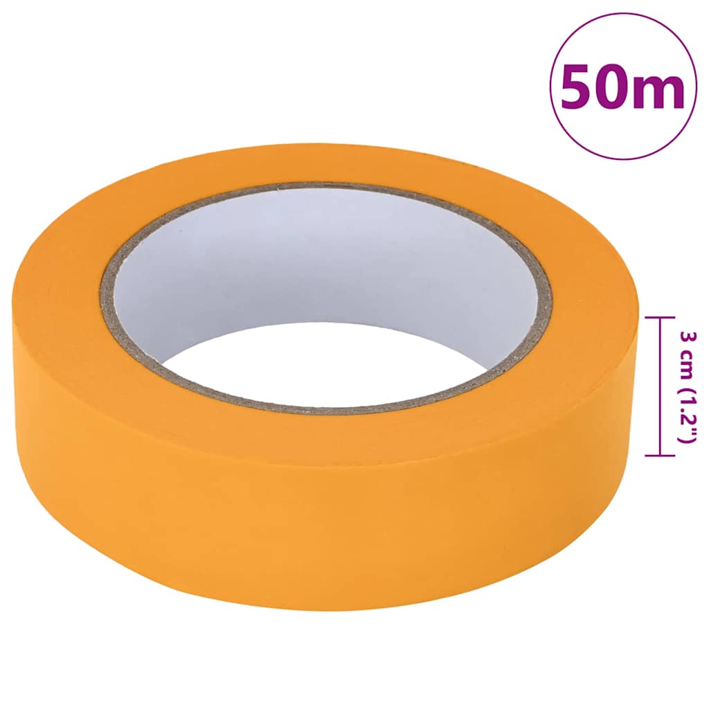 vidaXL Ταινίες Μάσκας για Ζωγράφους 12 pcs Κίτρινο 30mm x 50m Χαρτί