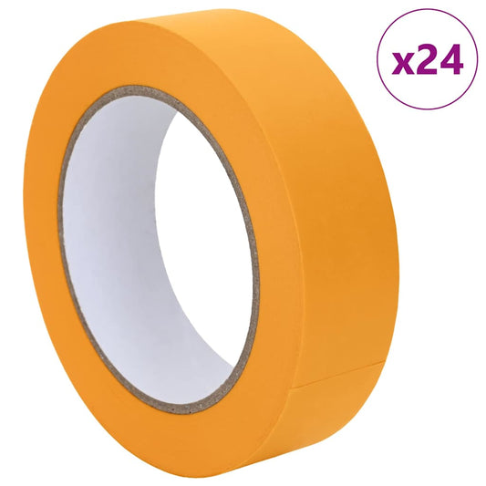 vidaXL Ταινίες Μάσκας για Ζωγράφους 24 pcs Κίτρινο 30mm x 50m Χαρτί