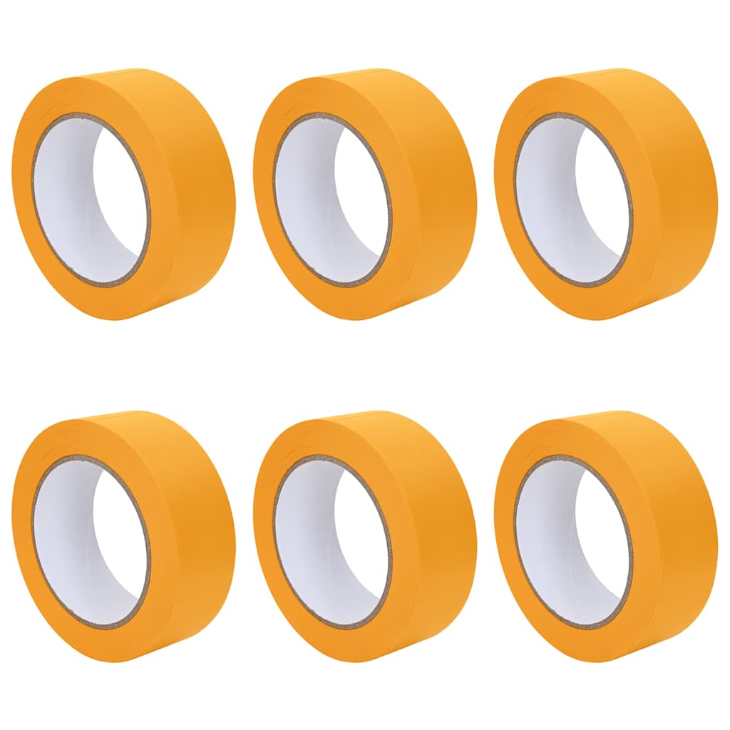 vidaXL Ταινίες Μάσκας για Ζωγράφους 6 pcs Κίτρινο 38mm x 50m Χαρτί