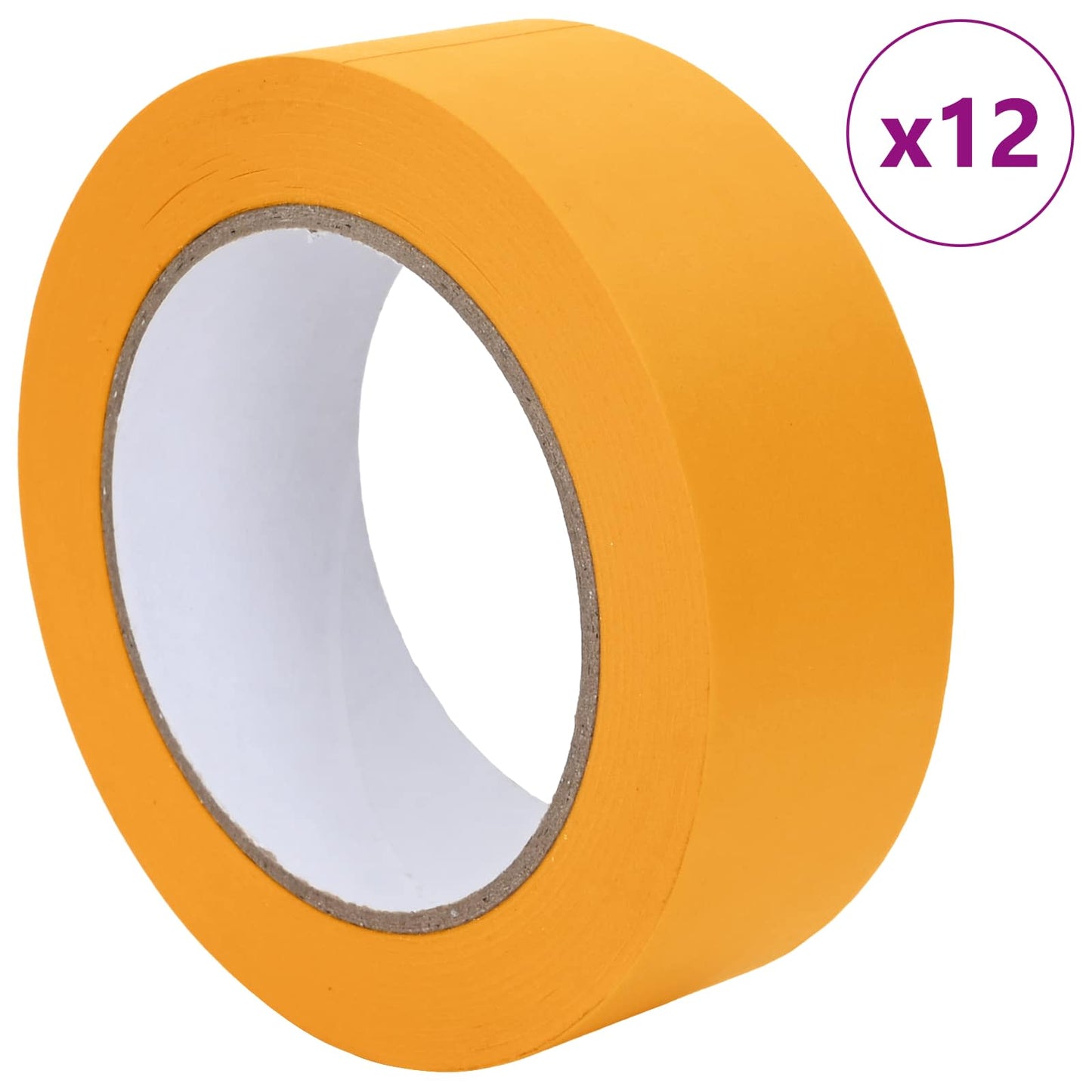 vidaXL Ταινίες Μάσκας για Ζωγράφους 12 pcs Κίτρινο 38mm x 50m Χαρτί