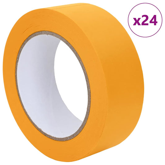 vidaXL Ταινίες Μάσκας για Ζωγράφους 24 pcs Κίτρινο 38mm x 50m Χαρτί