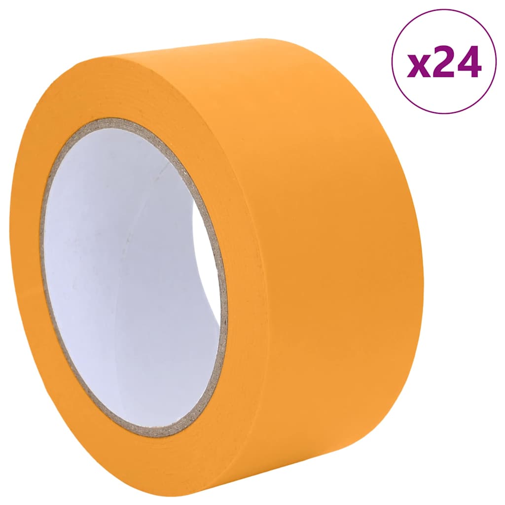 vidaXL Ταινίες Μάσκας για Ζωγράφους 24 pcs Κίτρινο 50mm x 50m Χαρτί