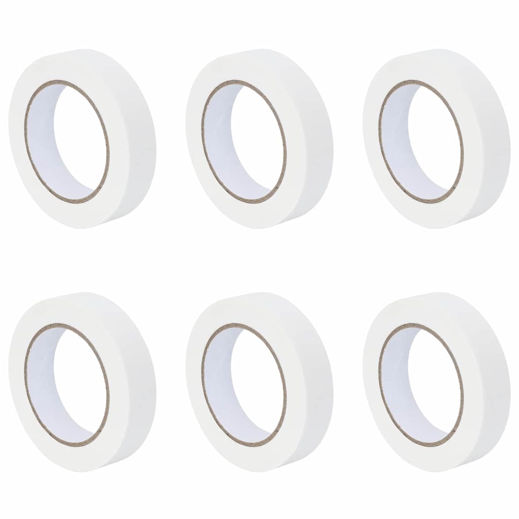 vidaXL Ταινίες Μάσκας για Ζωγράφους 6 pcs Λευκό 25mm x 50m Χαρτί