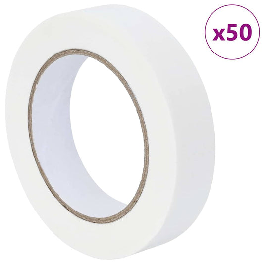 vidaXL Ταινίες Μάσκας για Ζωγράφους 50 pcs Λευκό 25mm x 50m Χαρτί
