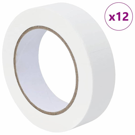 vidaXL Ταινίες Μάσκας για Ζωγράφους 12 pcs Λευκό 30mm x 50m Χαρτί