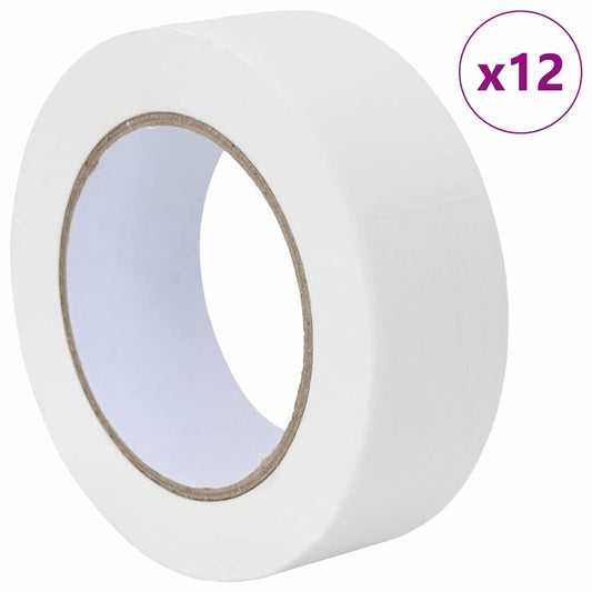vidaXL Ταινίες Μάσκας για Ζωγράφους 12 pcs Λευκό 38mm x 50m Χαρτί