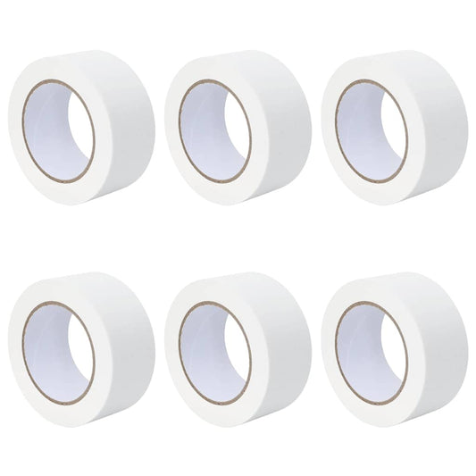 vidaXL Ταινίες Μάσκας για Ζωγράφους 6 pcs Λευκό 50mm x 50m Χαρτί