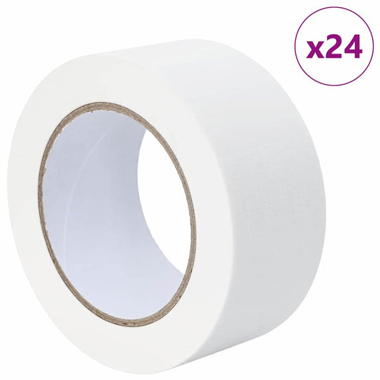 vidaXL Ταινίες Μάσκας για Ζωγράφους 24 pcs Λευκό 50mm x 50m Χαρτί