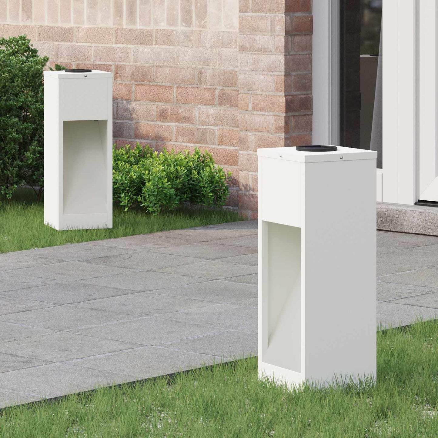 vidaXL Φωτιστικό Ηλιακής Ενέργειας LED Διαδρομής 2 pcs Λευκό